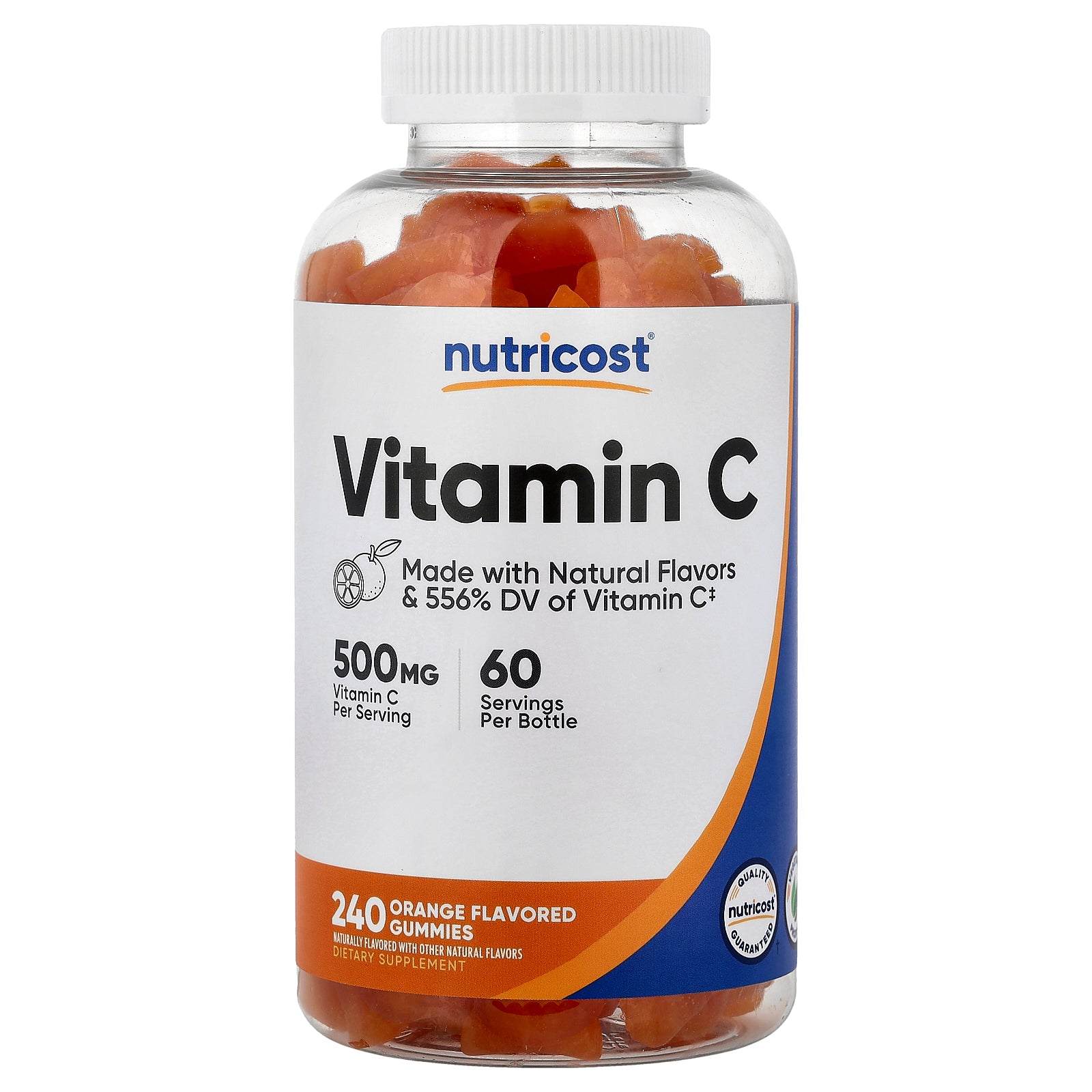 Nutricost, Vitamin C Gummies, Orange, 240 Gummies