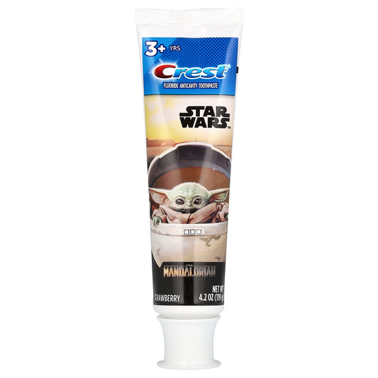 Crest, Kids, Fluoride Anticavity Toothpaste, Star Wars The Mandalorian, 3+ Yrs, Strawberry, 4.2 oz (119 g)