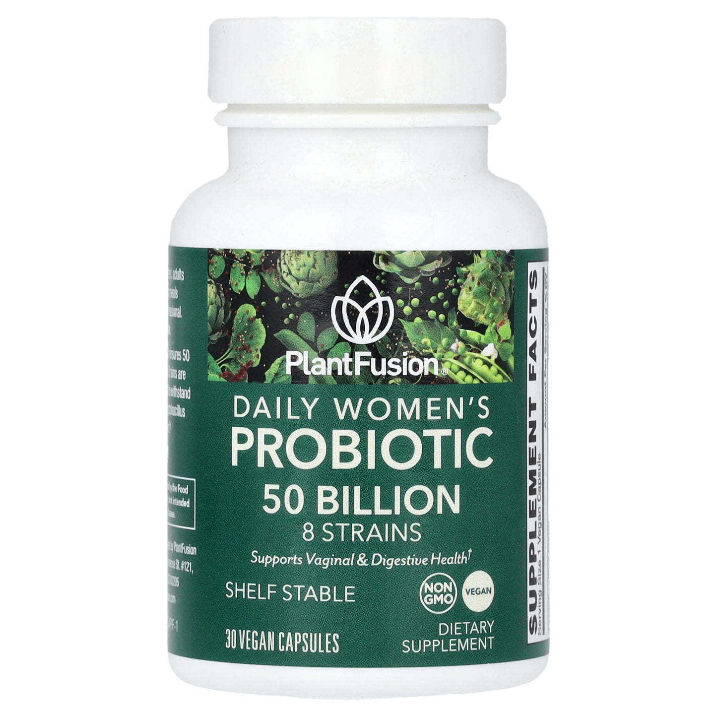 PlantFusion, Daily Women's Probiotic, 50 Billion, 30 Vegan Capsules