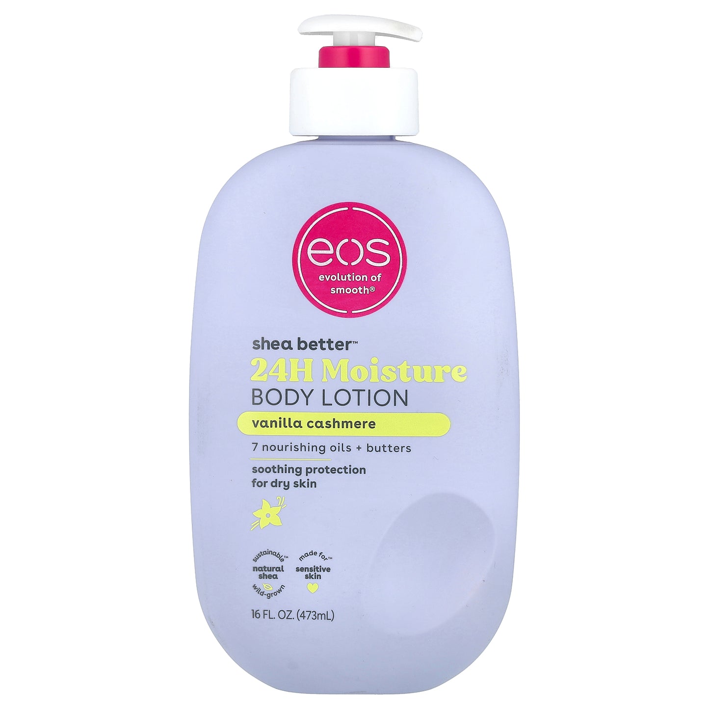 EOS, Shea Better™, 24H Moisture Body Lotion, Vanilla Cashmere , 16 fl oz (473 ml)