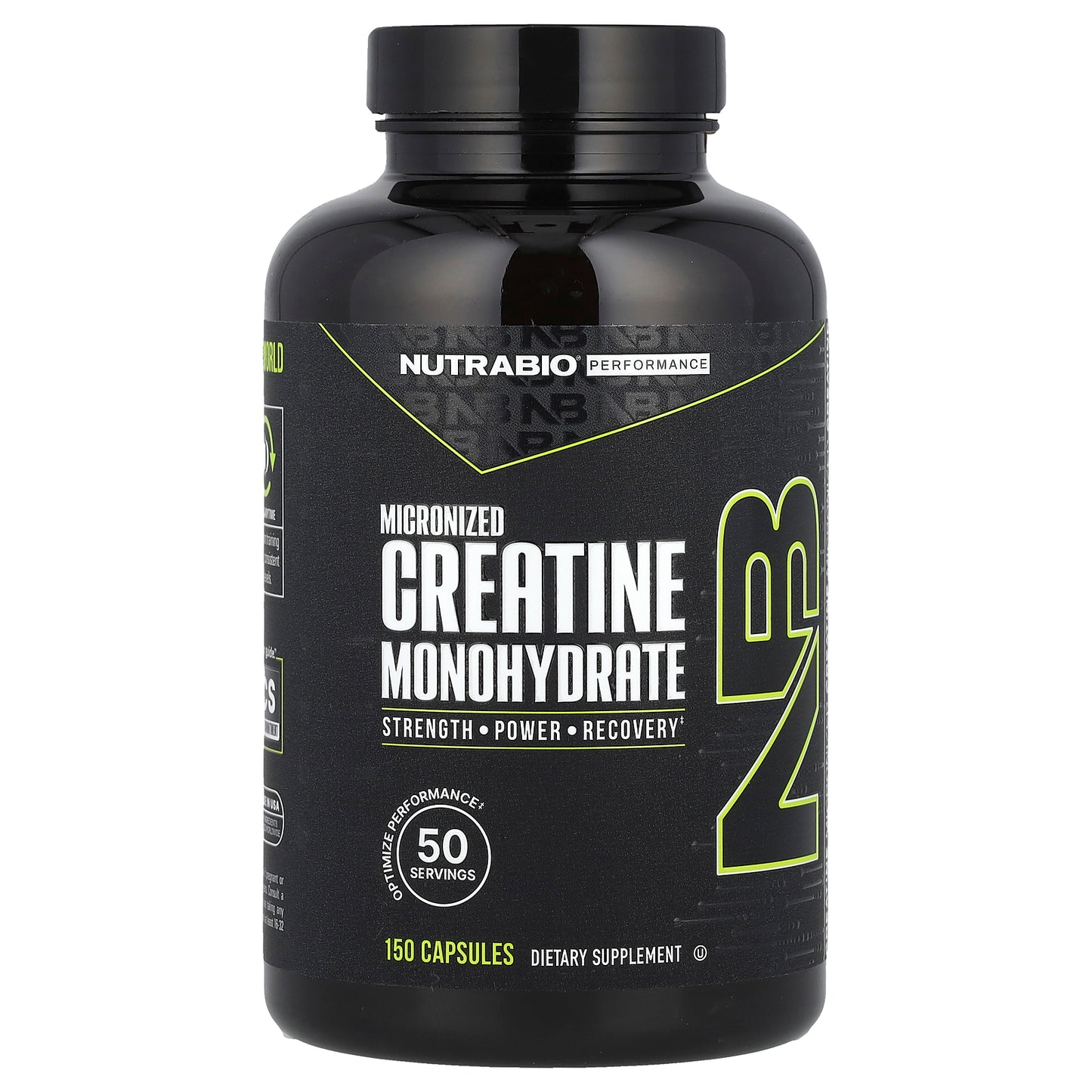NutraBio, Performance, Micronized Creatine Monohydrate, 150 Capsules (833 mg per Capsule)