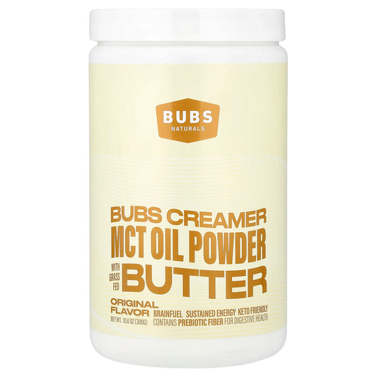 BUBS Naturals, Bubs Creamer, MCT Oil Powder With Grass Fed Butter, Original, 10.6 oz (300 g)