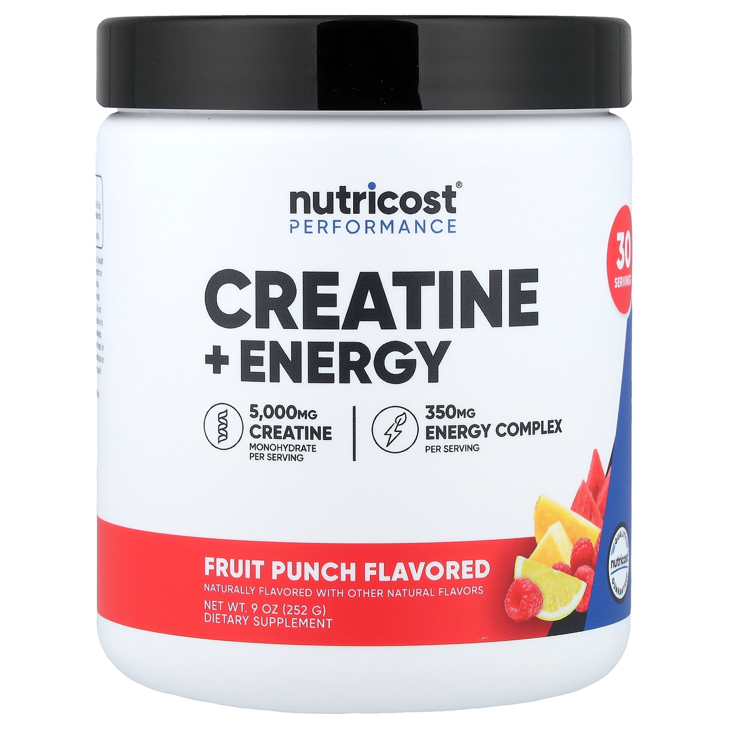 Nutricost, Performance, Creatine + Energy, Fruit Punch, 9 oz (252 g)