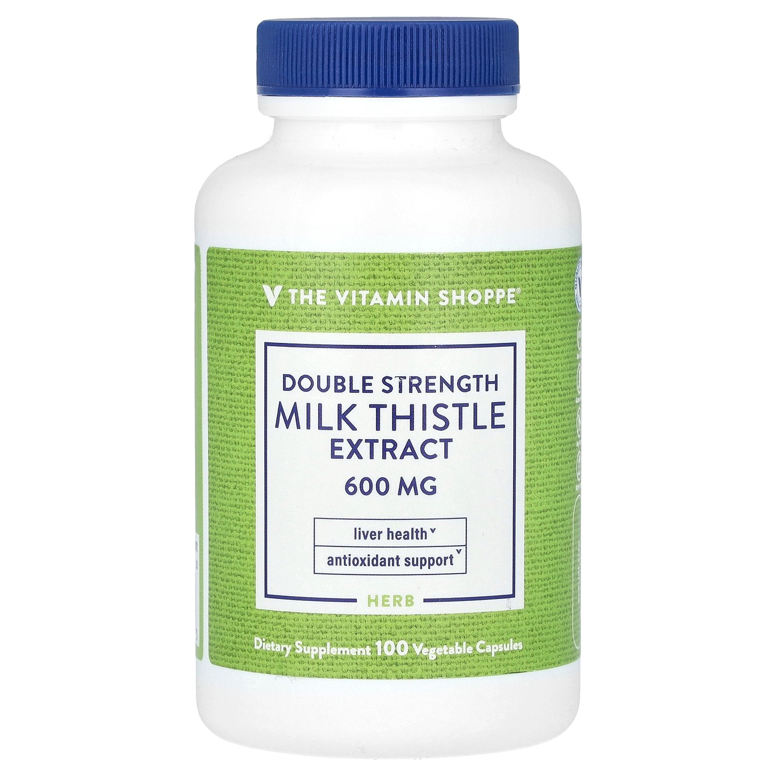 The Vitamin Shoppe, Milk Thistle Extract, 600 mg, 100 Vegetable Capsules