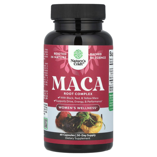 Nature's Craft, Women's Wellness, Maca Root Complex, 60 Capsules