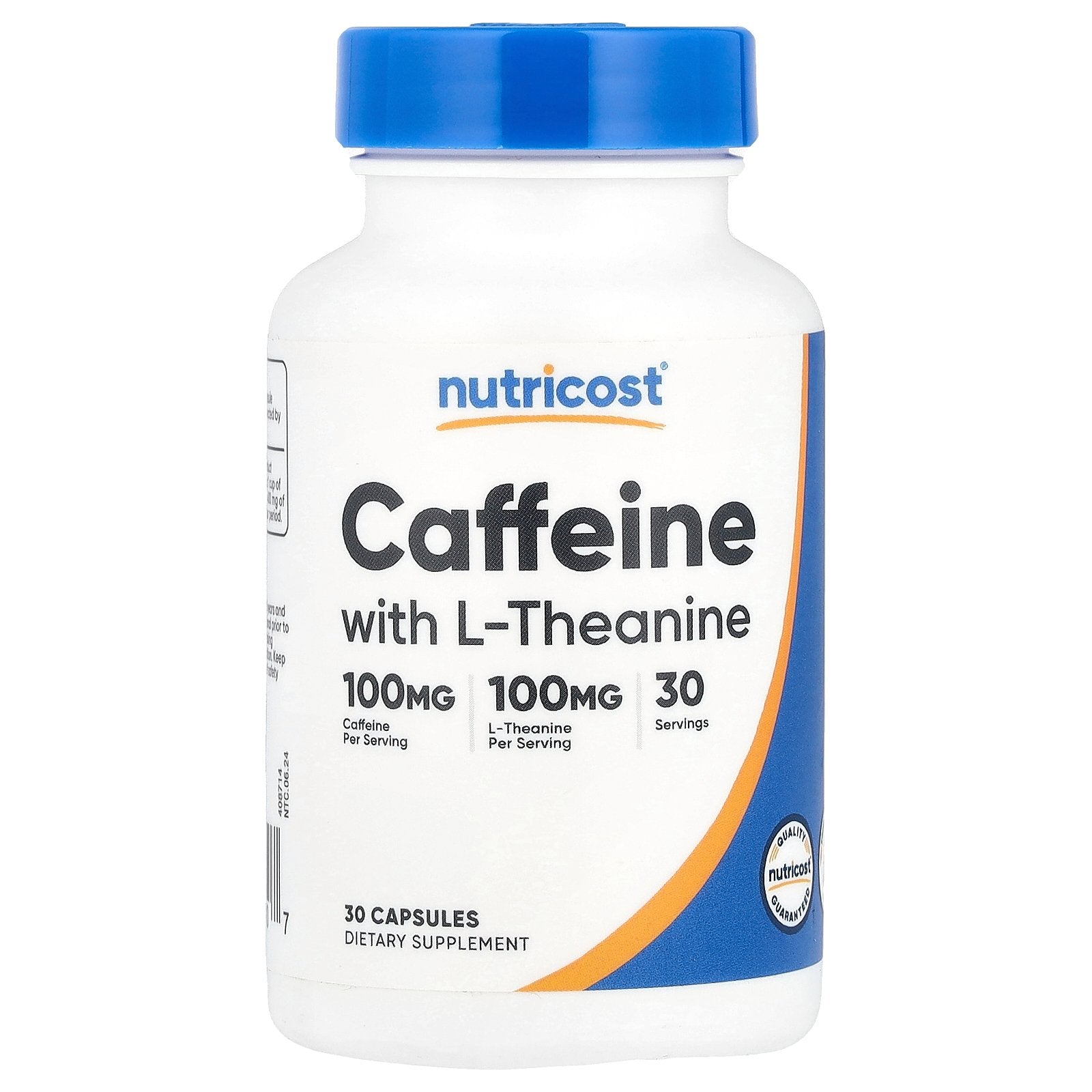 Nutricost, Caffeine With L-Theanine, 30 Capsules