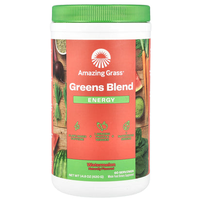 Amazing Grass, Greens Blend, Energy, Watermelon, 14.8 oz (420 g)