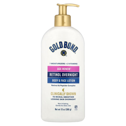 Gold Bond, Age Renew®, Retinol Overnight, Body & Face Lotion, 13 oz (368 g)