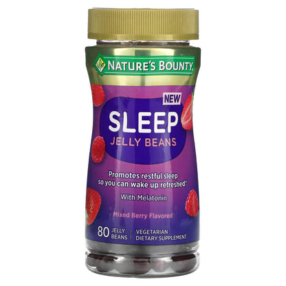 Nature's Bounty, Sleep Jelly Beans with Melatonin, Mixed Berry, 80 Jelly Beans