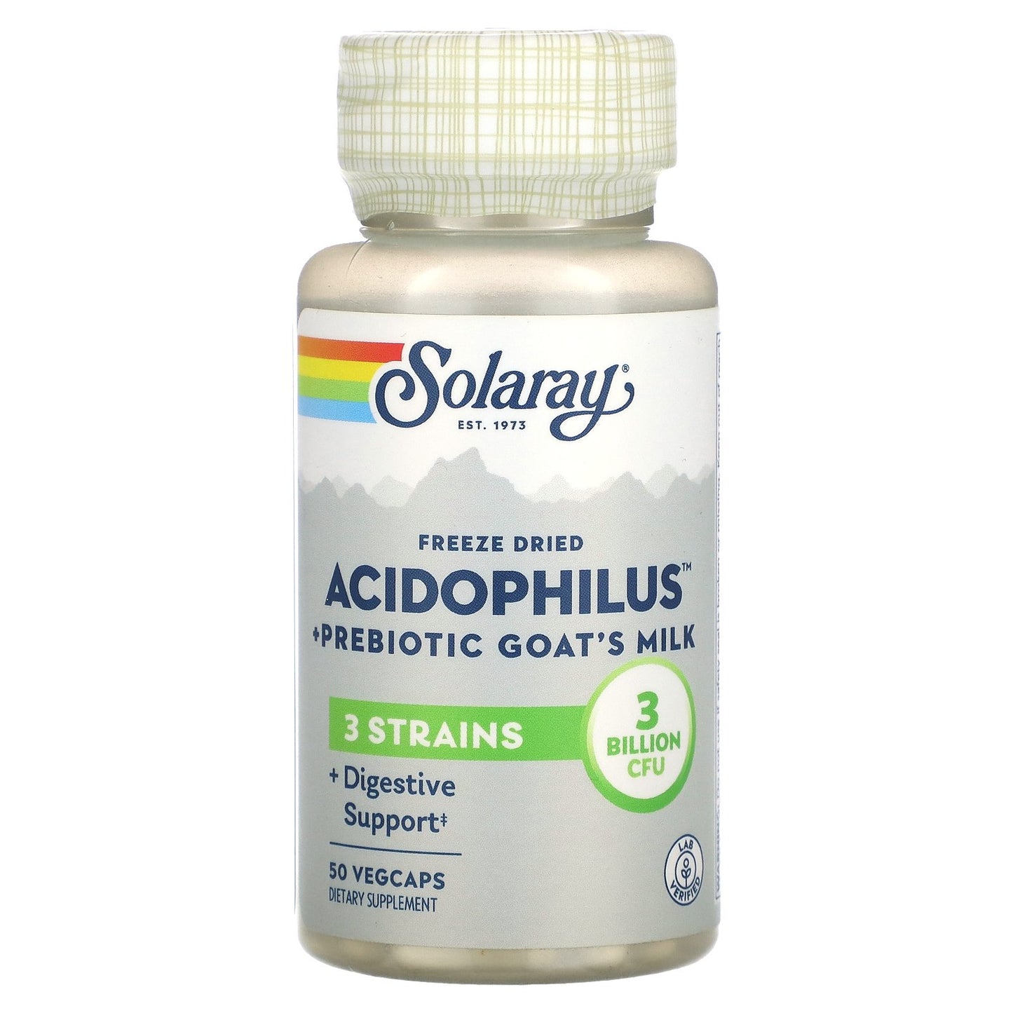 Solaray, Freeze Dried Acidophilus + Prebiotic Goat's Milk, 3 Billion, 50 VegCaps