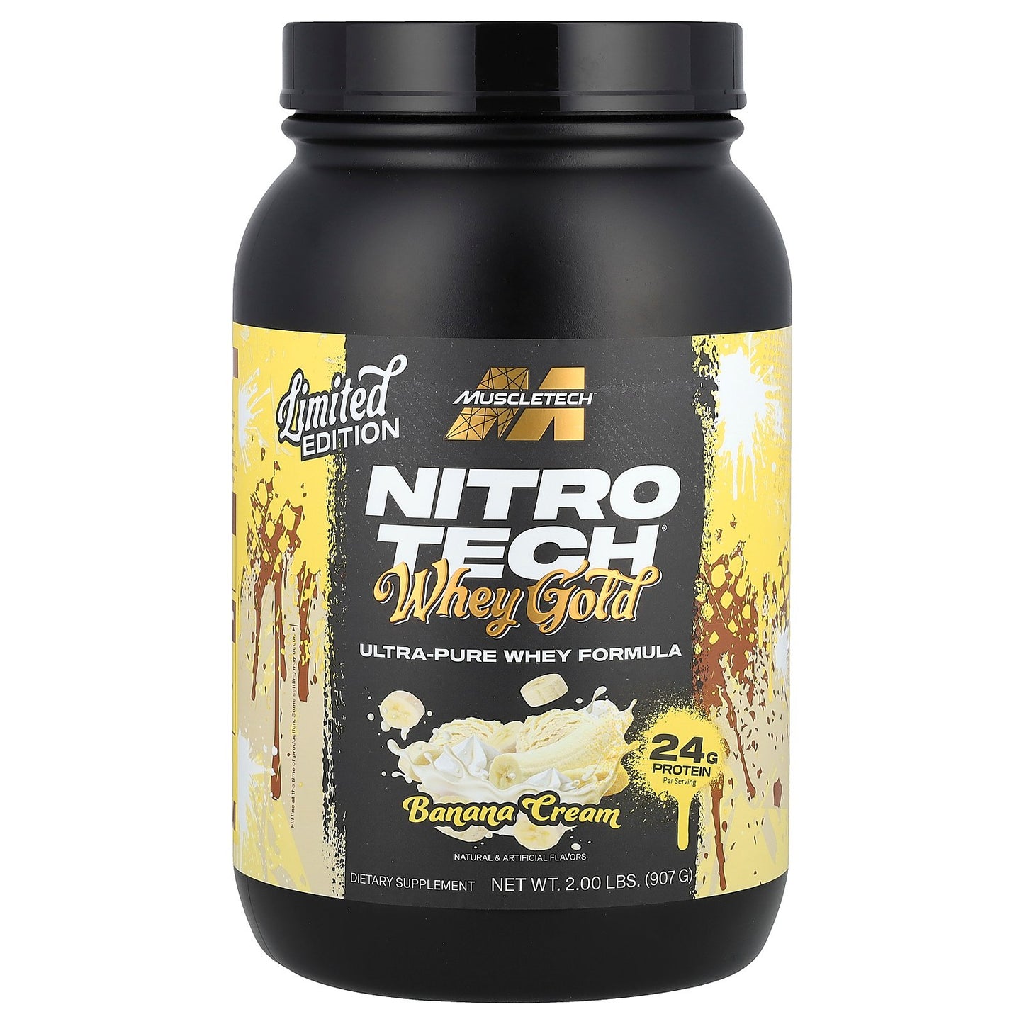 MuscleTech, Nitro-Tech® Whey Gold, Banana Cream, 2 lbs (907 g)