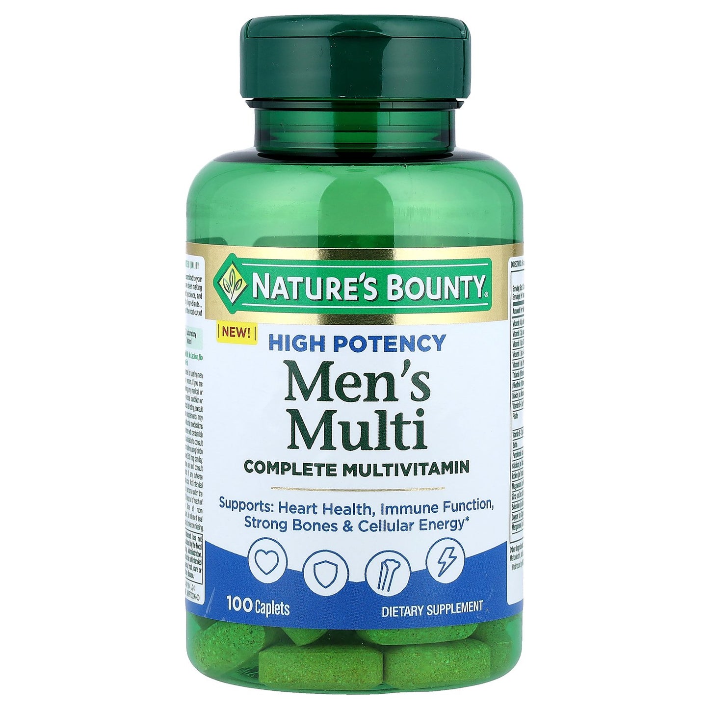 Nature's Bounty, Men's Multi, Complete Multivitamin, High Potency, 100 Caplets