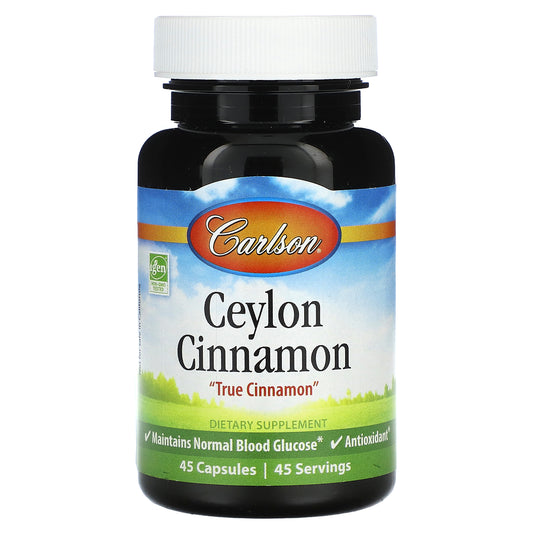 Carlson, Ceylon Cinnamon, 500 mg, 45 Capsules