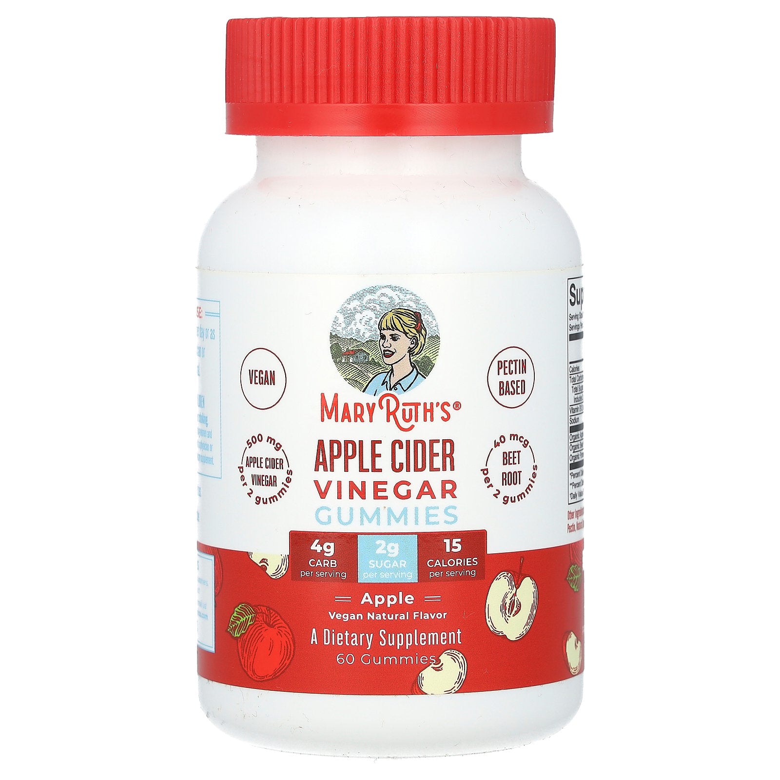MaryRuth's, Apple Cider Vinegar Gummies, Apple, 60 Gummies