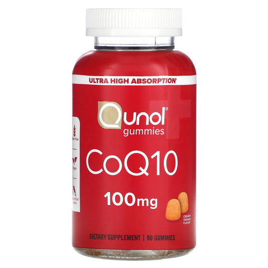 Qunol, CoQ10 Gummies, Creamy Orange, 90 Gummies (50 mg per Gummy)