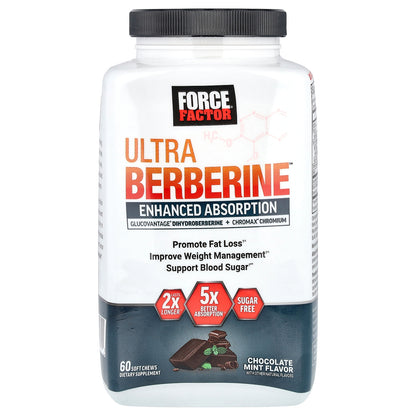 Force Factor, Ultra Berberine™, Chocolate Mint, 60 Soft Chews