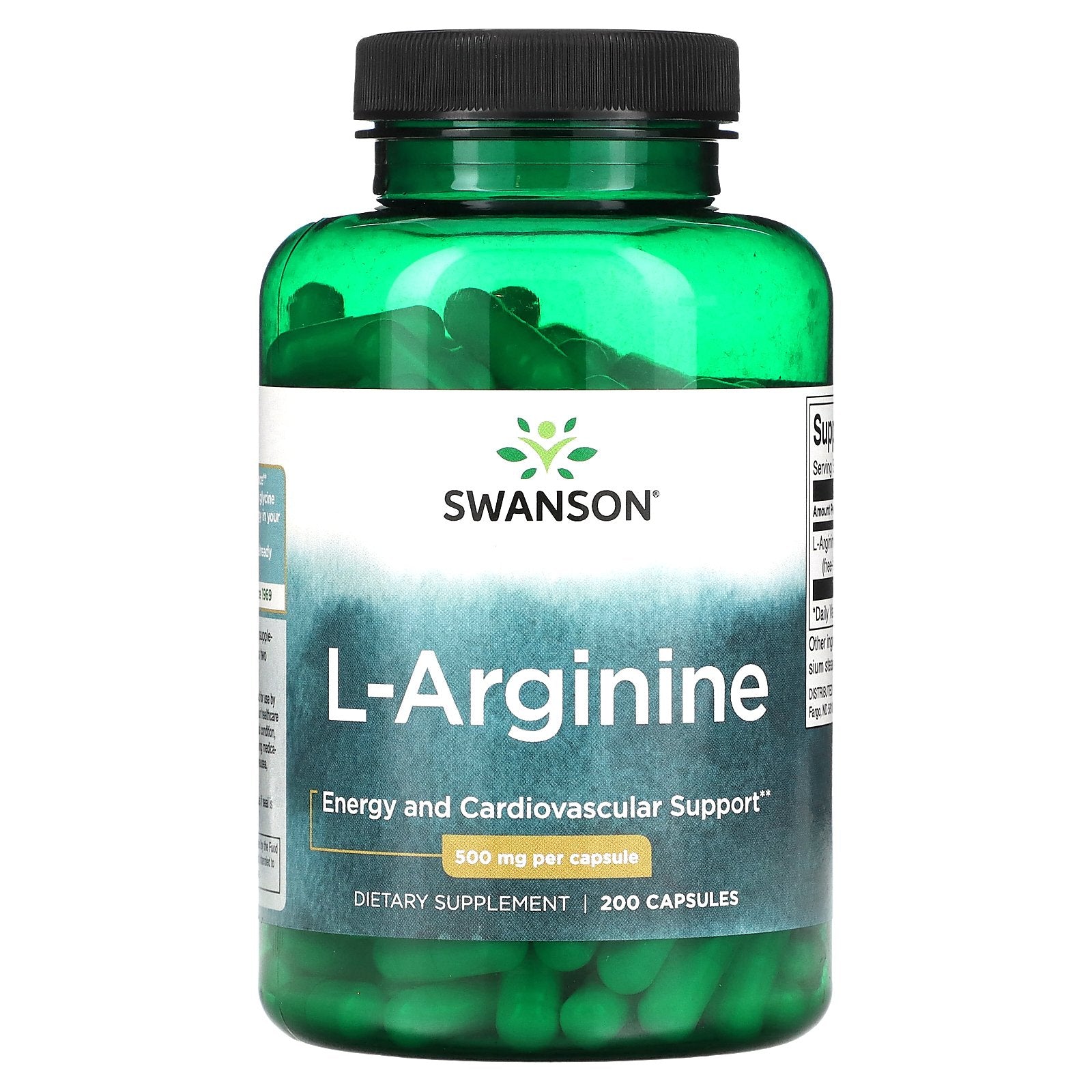 Swanson, L-Arginine , 500 mg , 200 Capsules