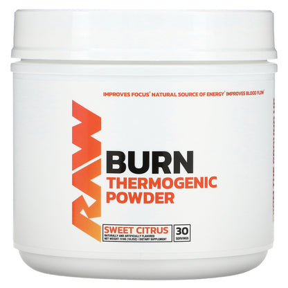 Raw Nutrition, Burn, Thermogenic Powder, Sweet Citrus, 18.2 oz (516 g)