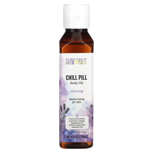 Aura Cacia, Chill Pill, Body Oil, 4 fl oz (118 ml)