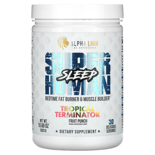 ALPHA LION, SuperHuman Sleep, Tropical Terminator, Fruit Punch, 10.69 oz (303 g)