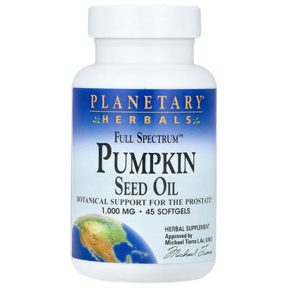 Planetary Herbals, Full Spectrum™ Pumpkin Seed Oil, 2,000 mg, 45 Softgels (1,000 mg per Softgel)