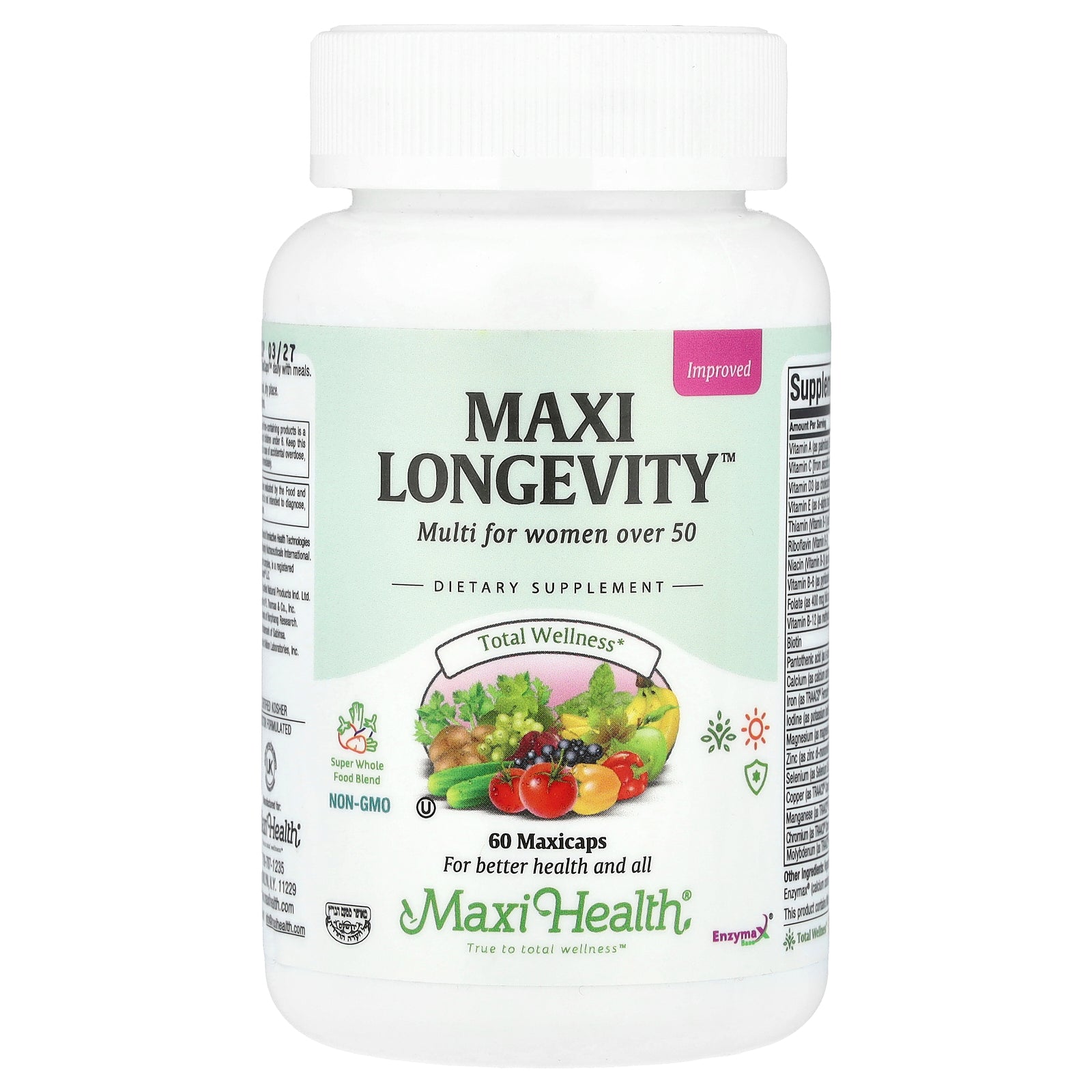 Maxi Health, Maxi Longevity™, Multi For Women Over 50, 60 Maxicaps