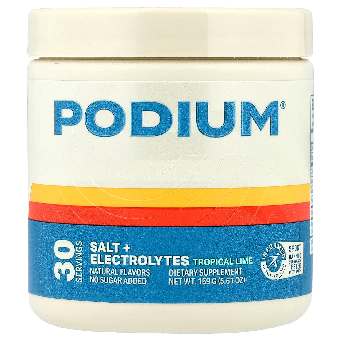 Podium Nutrition, Salt + Electrolytes, Tropical Lime, 5.61 oz (159 g)