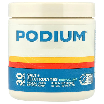 Podium Nutrition, Salt + Electrolytes, Tropical Lime, 5.61 oz (159 g)