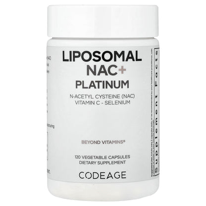Codeage, Liposomal NAC+ Platinum, 120 Vegetable Capsules