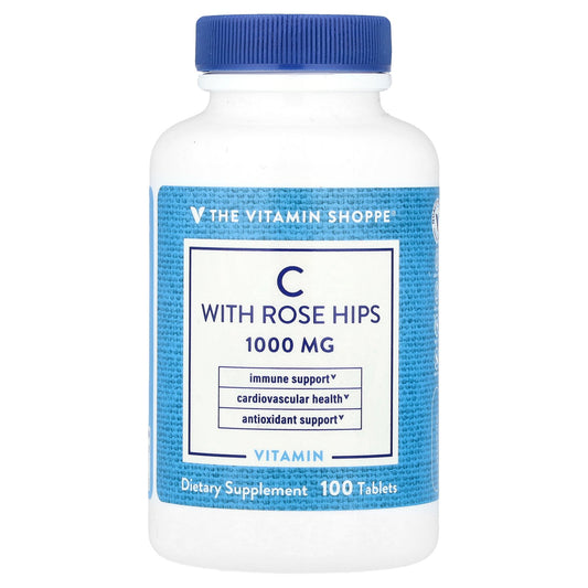 The Vitamin Shoppe, Vitamin C With Rose Hips, 100 Tablets