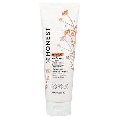 The Honest Company, Comfort, Face + Body Lotion, Sweet Cream, 8.5 fl oz (250 ml)