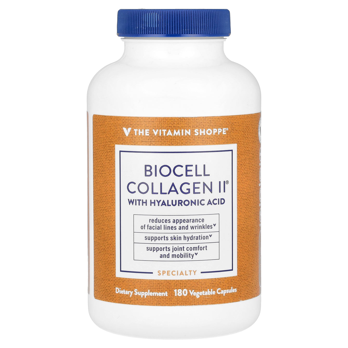 The Vitamin Shoppe, BioCell Collagen II With Hyaluronic Acid, 180 Vegetable Capsules