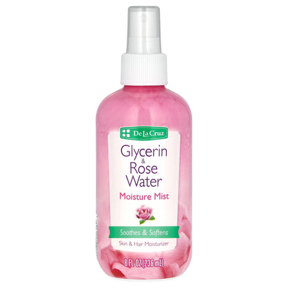 De La Cruz, Glycerin & Rose Water, Moisture Mist, 8 fl oz (236 ml)