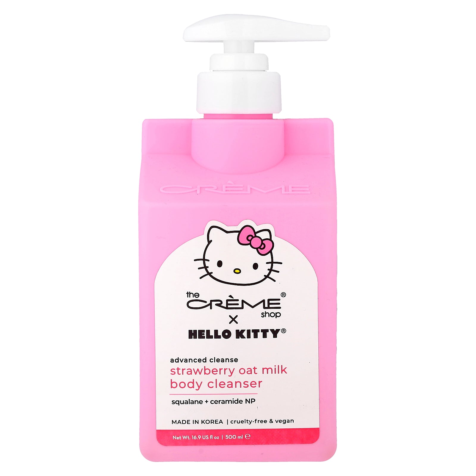 The Creme Shop, Hello Kitty®, Advanced Cleanse Body Cleanser, Strawberry Oat Milk, 16.9 fl oz (500 ml)