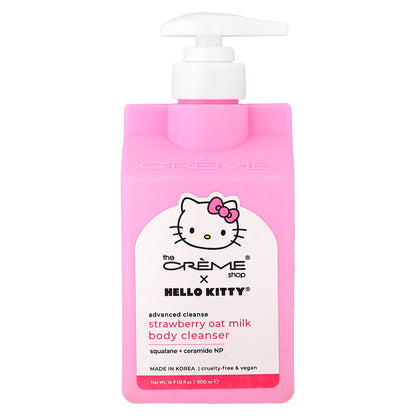 The Creme Shop, Hello Kitty®, Advanced Cleanse Body Cleanser, Strawberry Oat Milk, 16.9 fl oz (500 ml)