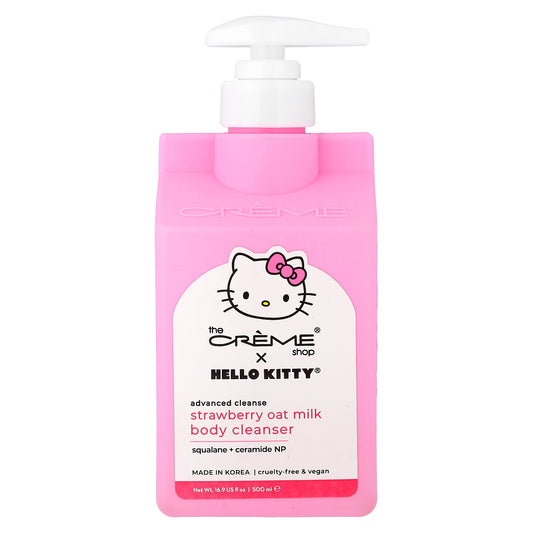 The Creme Shop, Hello Kitty®, Advanced Cleanse Body Cleanser, Strawberry Oat Milk, 16.9 fl oz (500 ml)