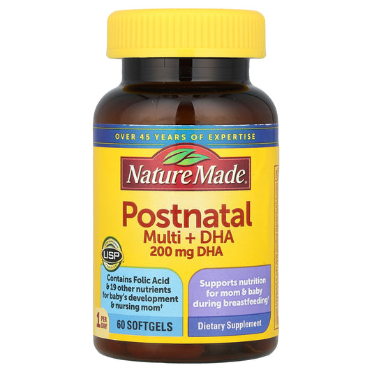 Nature Made, Postnatal Multi + DHA, 60 Softgels