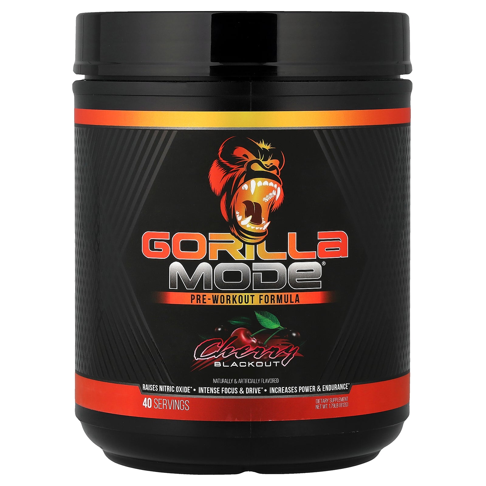 Gorilla Mind, Mode®, Pre-Workout Formula, Cherry Blackout, 1.79 lb (812 g)