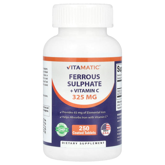 Vitamatic, Ferrous Sulphate + Vitamin C, 250 Coated Tablets