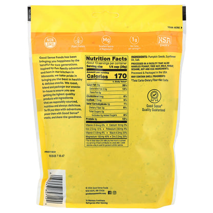 Good Sense, Pumpkin Seeds Pepitas, Salted, Roasted, 14 oz (397 g)