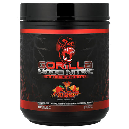 Gorilla Mind, Mode Nitric®, Stimulant Free Pre-Workout Formula, Volcano Burst, 1.69 lb (768 g)