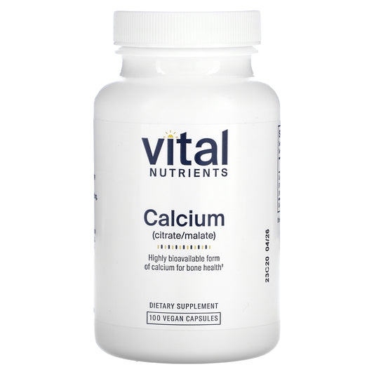 Vital Nutrients, Calcium (Citrate/Malate), 300 mg, 100 Vegan Capsules (150 mg Per Capsule)