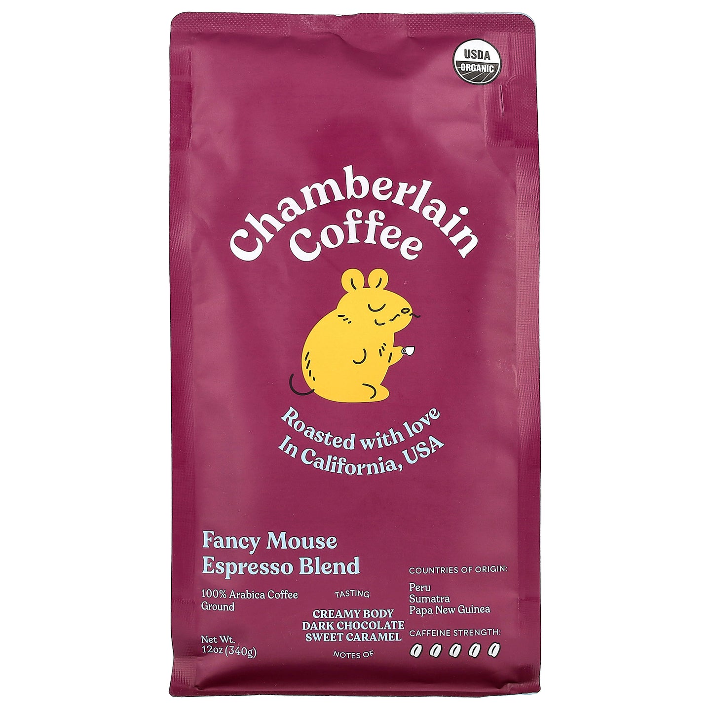 Chamberlain Coffee, Fancy Mouse Espresso Blend, Ground, 12 oz (340 g)