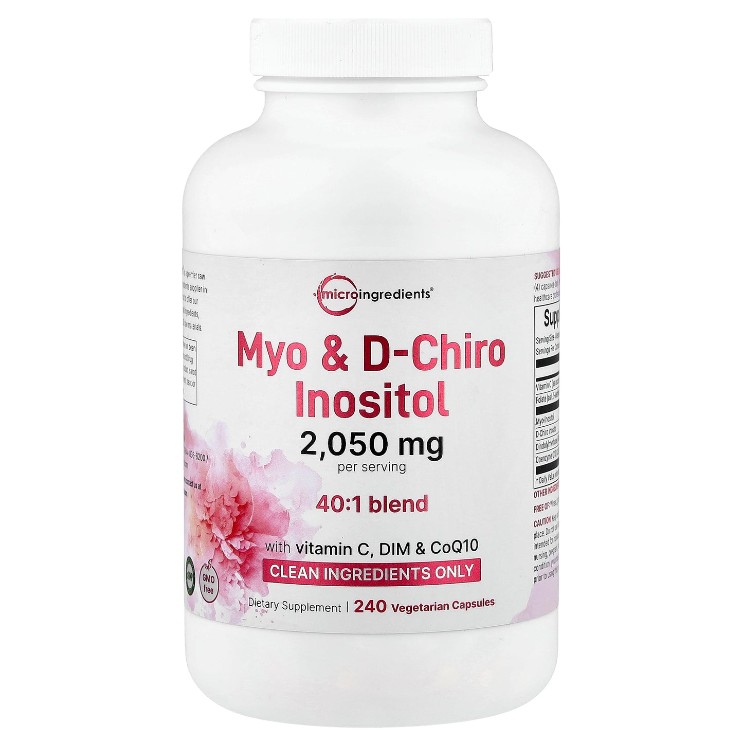 Micro Ingredients, Myo D-Chiro Inositol, 240 Vegetarian Capsules