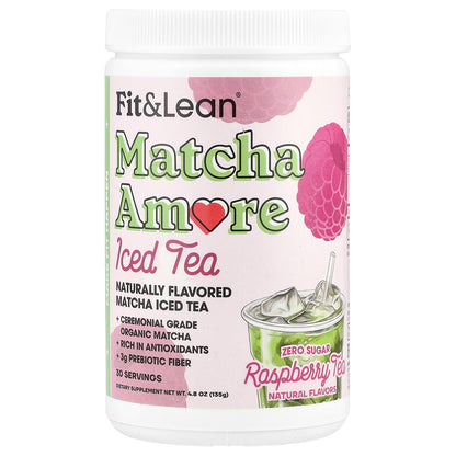 Fit & Lean, Matcha Amore Iced Tea, Raspberry Tea, 4.8 oz (135 g)