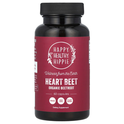 Happy Healthy Hippie, Heart Beet, Organic Beetroot, 60 Capsules