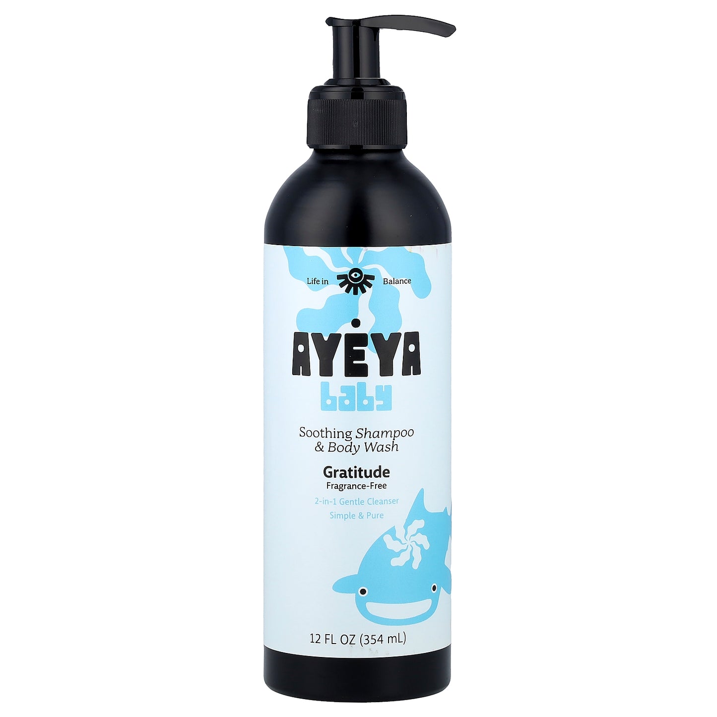 Ayeya, Baby, Soothing Shampoo & Body Wash, Fragrance-Free, 12 fl oz (354 ml)