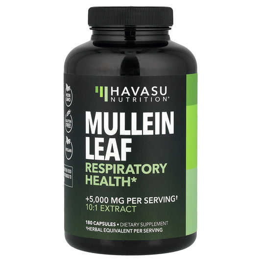 Havasu Nutrition, Mullein Leaf, 180 Capsules (500 mg per Capsule)