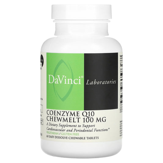 DaVinci Laboratories, Coenzyme Q10 Chewmelt, 100 mg, 60 Easy Dissolve Chewable Tablets