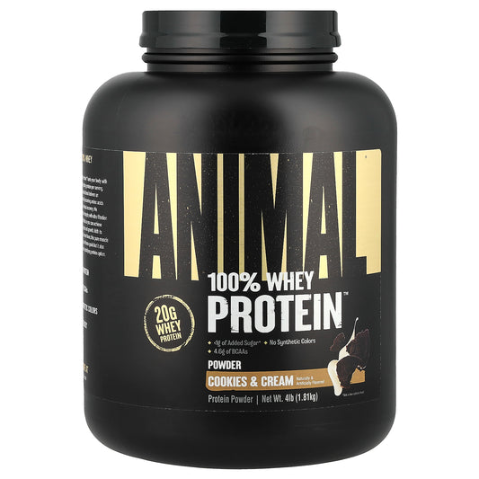 Animal, 100% Whey Protein™ Powder, Cookies & Cream, 4 lb (1.81 kg)